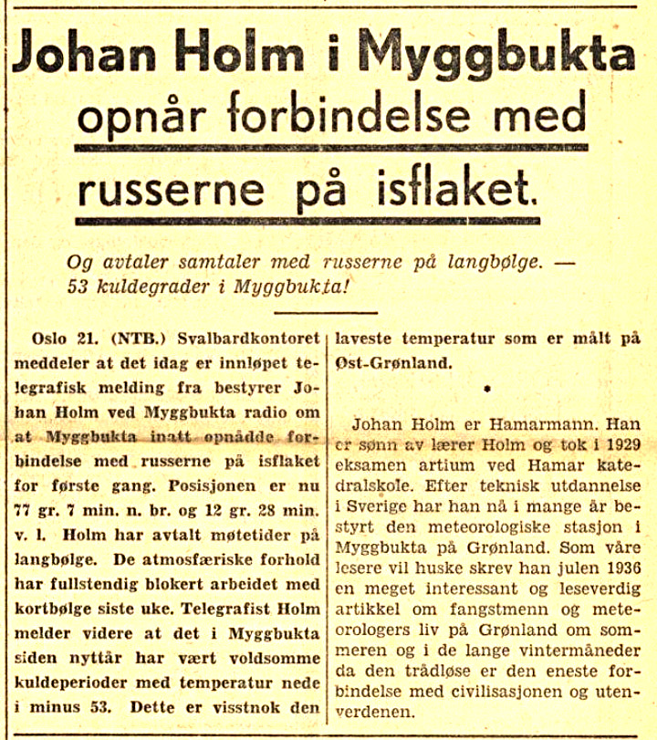 Johan i Myggbukta på øst Grønland